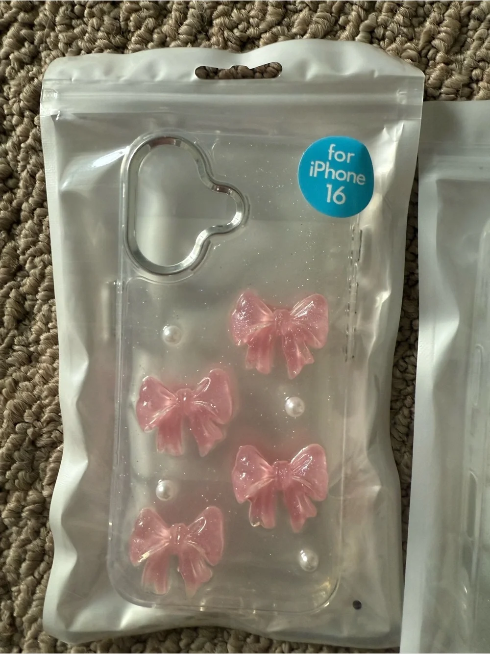 Set of 2 Clear iPhone 16 Case with Bows - Accessories